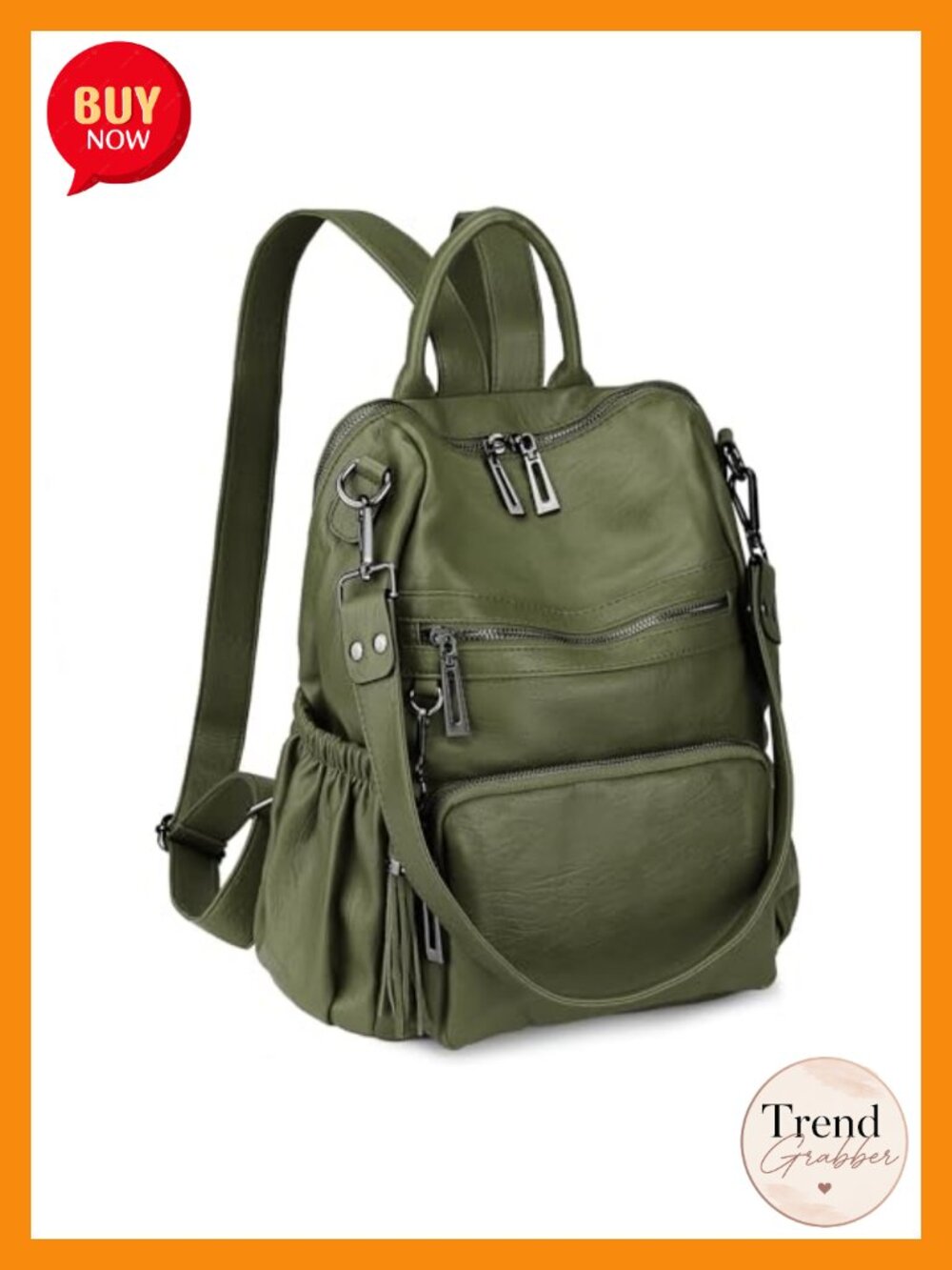 Women Vegan Leather Tassel Travel Backpack Purse Shoulder Bag 14" Laptop